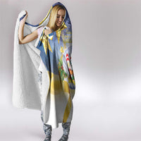 Niue Christmas Hooded Blanket Seashell Santa Beach Vibes - Polynesian Pride