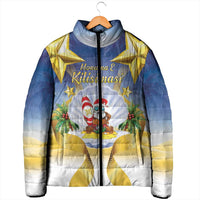 Niue Christmas Padded Jacket Seashell Santa Beach Vibes - Polynesian Pride