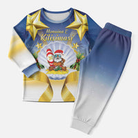 Niue Christmas Pajama Set Seashell Santa Beach Vibes - Polynesian Pride