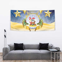 Niue Christmas Tapestry Seashell Santa Beach Vibes - Polynesian Pride