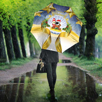 Niue Christmas Umbrella Seashell Santa Beach Vibes - Polynesian Pride