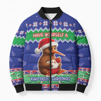 New Zealand Christmas Bomber Puffer Jacket Have Yourself A Kiwi-tastic Christmas - Polynesian Pride