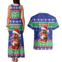 New Zealand Christmas Couples Matching Tank Maxi Dress and Hawaiian Shirt Have Yourself A Kiwi-tastic Christmas - Polynesian Pride