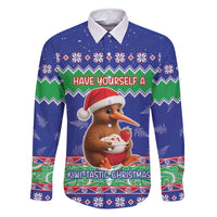 New Zealand Christmas Family Matching Long Sleeve Bodycon Dress and Hawaiian Shirt Have Yourself A Kiwi-tastic Christmas - Polynesian Pride