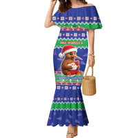 New Zealand Christmas Family Matching Mermaid Dress and Hawaiian Shirt Have Yourself A Kiwi-tastic Christmas - Polynesian Pride