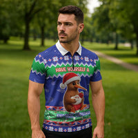 New Zealand Christmas Zipper Polo Shirt Have Yourself A Kiwi-tastic Christmas - Polynesian Pride