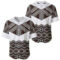 New Zealand Aotearoa Baseball Jersey Taniko Art Simple Style LT05 - Polynesian Pride