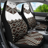 New Zealand Aotearoa Car Seat Cover Taniko Art Simple Style LT05 - Polynesian Pride