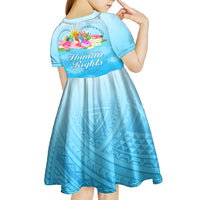 Universal Human Rights Month Kid Short Sleeve Dress Polynesian Style LT05 - Polynesian Pride