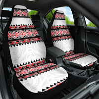 New Zealand Aotearoa Car Seat Cover With Kowhaiwhai Pattern Red Version LT05 One Size Red - Polynesian Pride