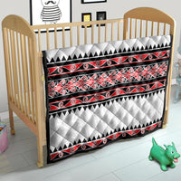 New Zealand Aotearoa Quilt With Kowhaiwhai Pattern Red Version LT05 - Polynesian Pride