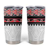 New Zealand Aotearoa Tumbler Cup With Kowhaiwhai Pattern Red Version LT05 Red - Polynesian Pride