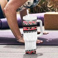 New Zealand Aotearoa Tumbler With Handle With Kowhaiwhai Pattern Red Version