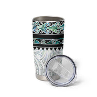New Zealand Aotearoa Tumbler Cup With Paua Shell Kowhaiwhai Pattern LT05 - Polynesian Pride