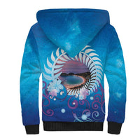New Zealand Matapouri Beach Landscape Sherpa Hoodie LT05 - Polynesian Pride