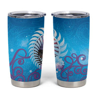 New Zealand Matapouri Beach Landscape Tumbler Cup LT05 Blue - Polynesian Pride
