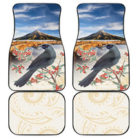 New Zealand Mount Taranaki Landscape Car Mats Kokako Bird Polynesian Style LT05 - Polynesian Pride