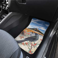 New Zealand Mount Taranaki Landscape Car Mats Kokako Bird Polynesian Style LT05 - Polynesian Pride