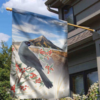 New Zealand Mount Taranaki Landscape Garden Flag Kokako Bird Polynesian Style LT05 - Polynesian Pride