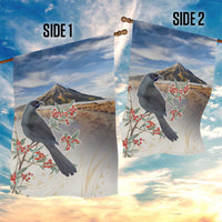 New Zealand Mount Taranaki Landscape Garden Flag Kokako Bird Polynesian Style LT05 - Polynesian Pride