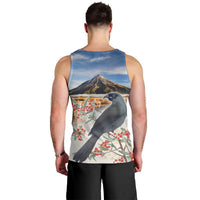 New Zealand Mount Taranaki Landscape Men Tank Top Kokako Bird Polynesian Style LT05 - Polynesian Pride
