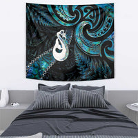 New Zealand Aotearoa Tapestry Maori Manaia Paua Shell Glitter Turquoise