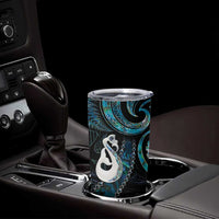 New Zealand Aotearoa Tumbler Cup Maori Manaia Paua Shell Glitter Turquoise LT05 - Polynesian Pride