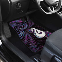 New Zealand Aotearoa Car Mats Maori Manaia Paua Shell Glitter Purple LT05 - Polynesian Pride