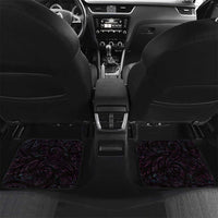 New Zealand Aotearoa Car Mats Maori Manaia Paua Shell Glitter Purple LT05 Set 2pcs - Back Purple - Polynesian Pride