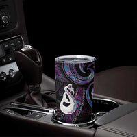 New Zealand Aotearoa Tumbler Cup Maori Manaia Paua Shell Glitter Purple LT05 - Polynesian Pride