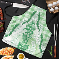 Aloha Hawaii Palaka Apron Green Plumeria Lei - Polynesian Pride