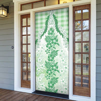 Aloha Hawaii Palaka Door Cover Green Plumeria Lei - Polynesian Pride