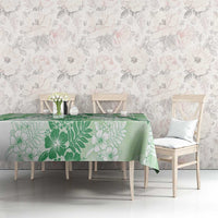 Aloha Hawaii Palaka Tablecloth Green Plumeria Lei - Polynesian Pride