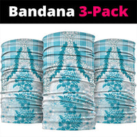 Aloha Hawaii Palaka Neck Gaiter Blue Plumeria Lei - Polynesian Pride