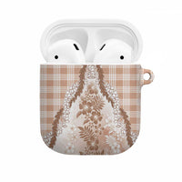 Aloha Hawaii Palaka AirPods Case Beige Plumeria Lei LT05 Beige - Polynesian Pride