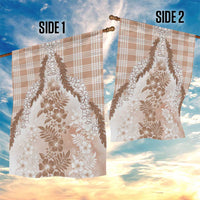 Aloha Hawaii Palaka Garden Flag Beige Plumeria Lei - Polynesian Pride