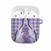 Aloha Hawaii Palaka AirPods Case Purple Plumeria Lei LT05 Purple - Polynesian Pride