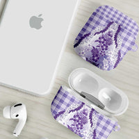 Aloha Hawaii Palaka AirPods Case Purple Plumeria Lei LT05 - Polynesian Pride