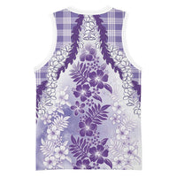 Aloha Hawaii Palaka Basketball Jersey Purple Plumeria Lei - Polynesian Pride