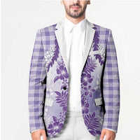 Aloha Hawaii Palaka Blazer Purple Plumeria Lei - Polynesian Pride