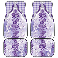 Aloha Hawaii Palaka Car Mats Purple Plumeria Lei - Polynesian Pride