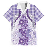 Aloha Hawaii Palaka Hawaiian Shirt Purple Plumeria Lei LT05 Purple - Polynesian Pride