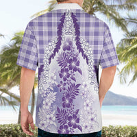 Aloha Hawaii Palaka Hawaiian Shirt Purple Plumeria Lei LT05 - Polynesian Pride