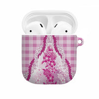 Aloha Hawaii Palaka AirPods Case Pink Plumeria Lei - Polynesian Pride