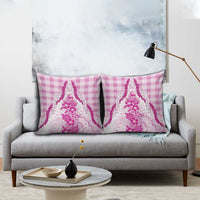 Aloha Hawaii Palaka Pillow Cover Pink Plumeria Lei - Polynesian Pride