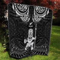 New Zealand Maori Taiaha Quilt Tiki Warrior Black LT05 - Polynesian Pride