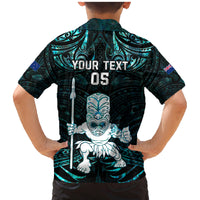 Custom New Zealand Maori Taiaha Family Matching Mermaid Dress and Hawaiian Shirt Tiki Warrior Paua Shell LT05 - Polynesian Pride