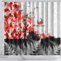 Kei Wareware Tatou New Zealand ANZAC Day Shower Curtain Lest We Forget LT05 - Polynesian Pride