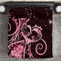 New Zealand Valentine Bedding Set Aroha Sweet Pink Piwakawaka LT05 Pink - Polynesian Pride