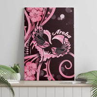 New Zealand Valentine Canvas Wall Art Aroha Sweet Pink Piwakawaka LT05 - Polynesian Pride